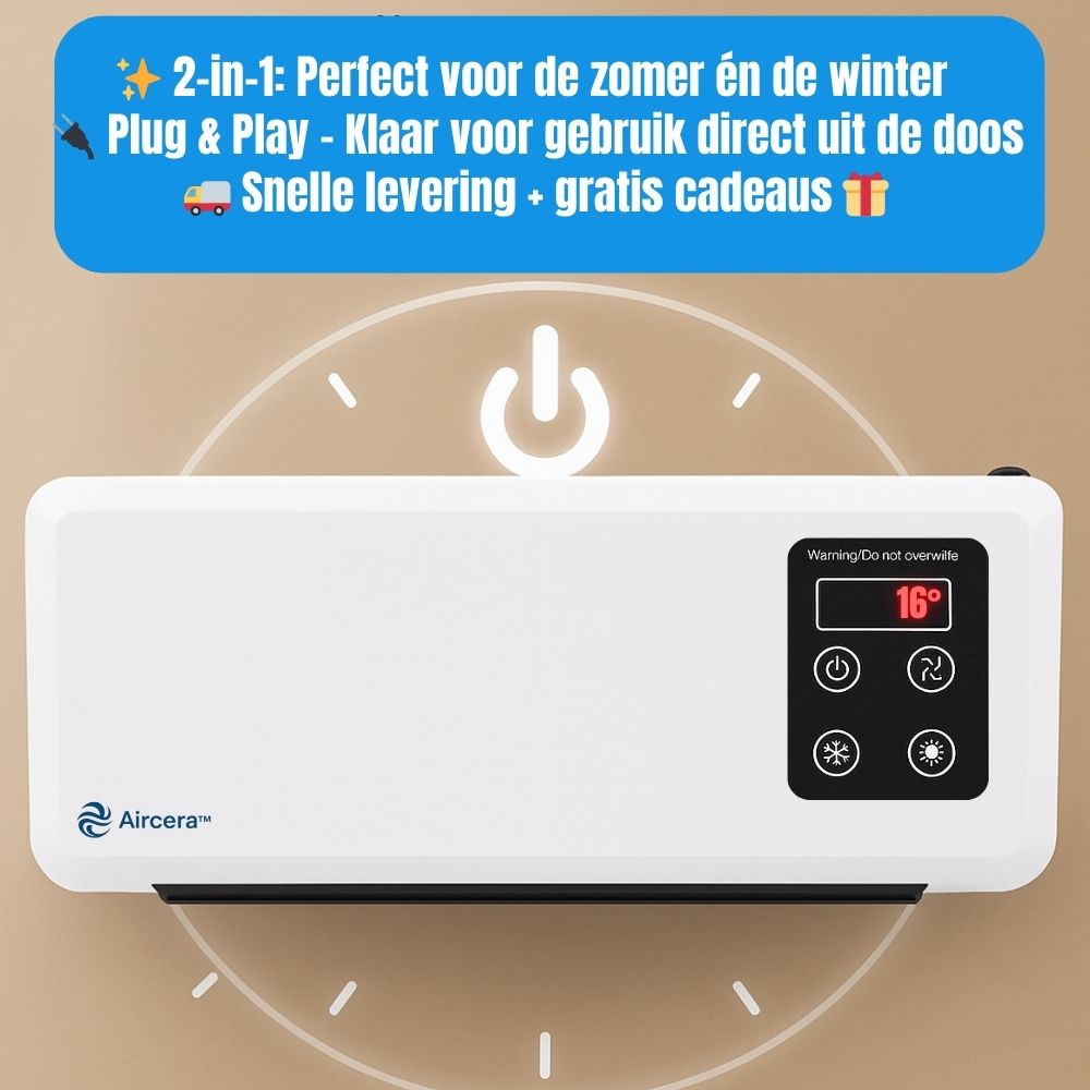 2-in-1 Wand Airco & Verwarming β Draagbaar + Gratis Cadeaus ππ₯