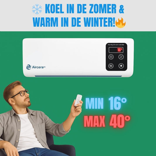 2-in-1 Wand Airco & Verwarming – Draagbaar + Gratis Cadeaus 🎁🔥