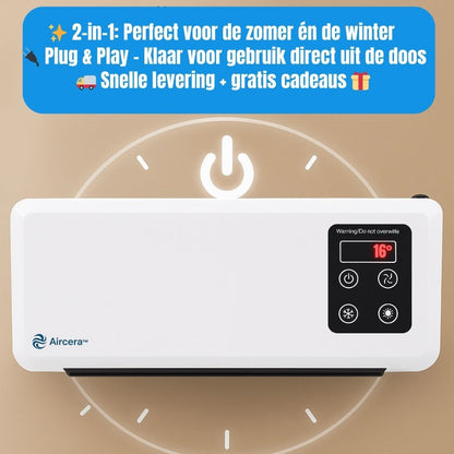 2-in-1 Wand Airco & Verwarming – Draagbaar + Gratis Cadeaus 🎁🔥
