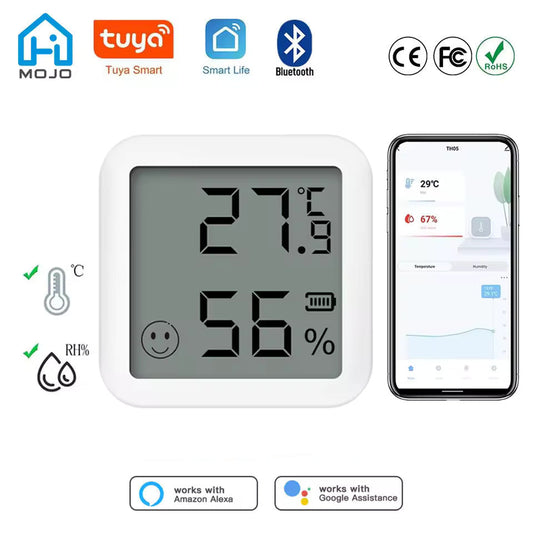 Slimme Sensor🔥Temperatuur & Vochtigheid – appbediening (Google/Alexa)!